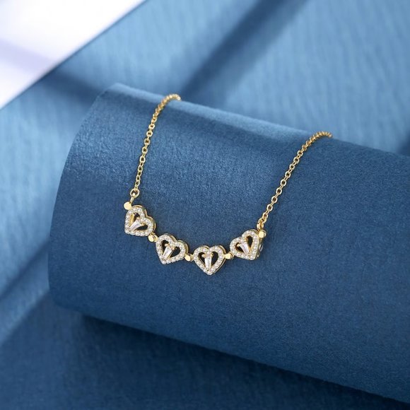 Clover Necklace | 18K Gold / Platinum Coated 925 Silver | Lucky Four Leaf Clover - Picture 3 of 8